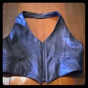 Genuine sheep leather vest large